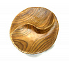 Тарелка декоративная ИНЬ-ЯН из массива дерева вяз (ручная работа, 25 на 4 см.), 1 шт.