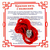 Красная нить на мудрость СОВА (серебристый металл, шерсть), 1 шт.