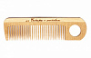 Расчёска деревянная РД4101 С ОТВЕРСТИЕМ ЧАСТЫЙ ЗУБ (берёза, 5х43х157 мм.), 1 шт.