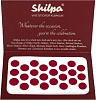 Vive Sticker Kumkum DEEP RED 4, Shilpa (Наклейки бинди БОРДОВЫЕ, Шилпа), 1 подложка, 24 бинди.