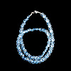 Ожерелье из циркона Волшебный Вечер ЛАЗУРНЫЕ КРИСТАЛЛЫ, с ювелирной огранкой (длина 40 см), 1 шт.