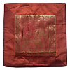 Индийский чехол для подушки СЛОН В РАМКЕ, цвет ТЕРРАКОТ (полиэстер, с обратной стороны однотонный на молнии, размер 40 на 40 см.), 1 шт.