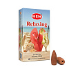 RELAXING Backflow Incense Cones, Hem (РАССЛАБЛЕНИЕ благовония пуля стелющийся дым, Хем), уп. 10 конусов.