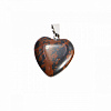 Сердечко из камня ОБСИДИАН - охраняет от нищеты и обеспечивает владельцу успех (размер 2 на 2 см.), 1 шт.