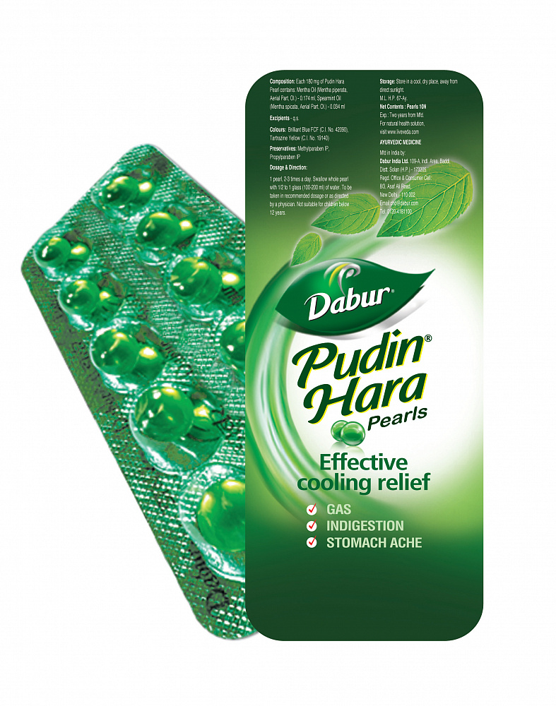 PUDIN HARA Dabur (Пудин Хара, Дабур), блистер 10 капс.