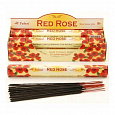Tulasi RED ROSE Floral Incense Sticks, Sarathi (Туласи благовония КРАСНАЯ РОЗА, Саратхи), уп. 20 палочек.