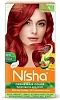 FLAME RED Nisha Creme Hair Color (ОГНЕННО КРАСНЫЙ крем-краска для волос, Ниша), 60 г + 60 мл + 18 мл.