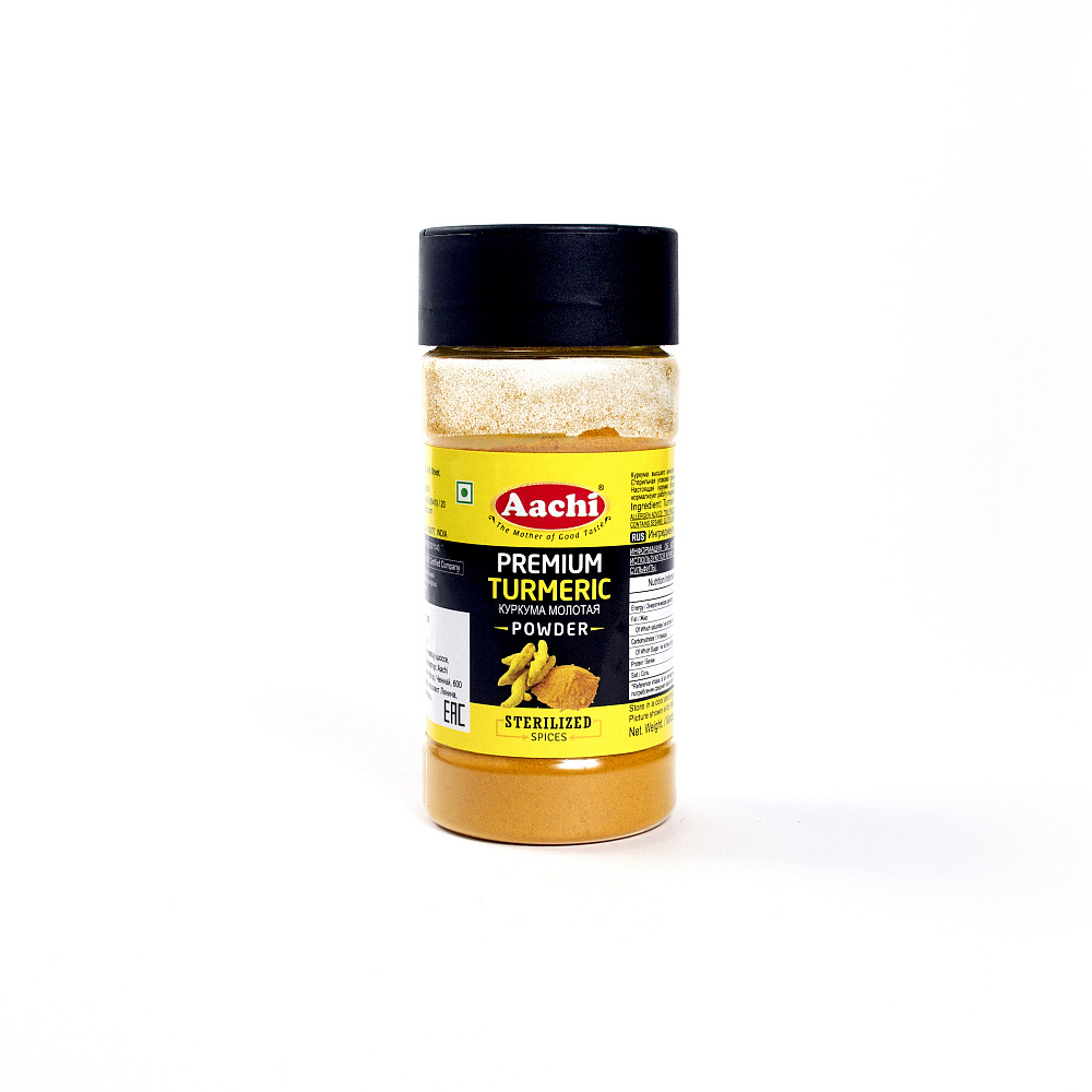 PREMIUM TURMERIC POWDER, Aachi (КУРКУМА МОЛОТАЯ, Аачи), баночка, 50 г.