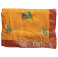 Сари SHREEVALI с каймой и вышивкой, цвет ШАФРАНОВЫЙ (Size: Onesize, с отрезом для блузы), 1 шт.