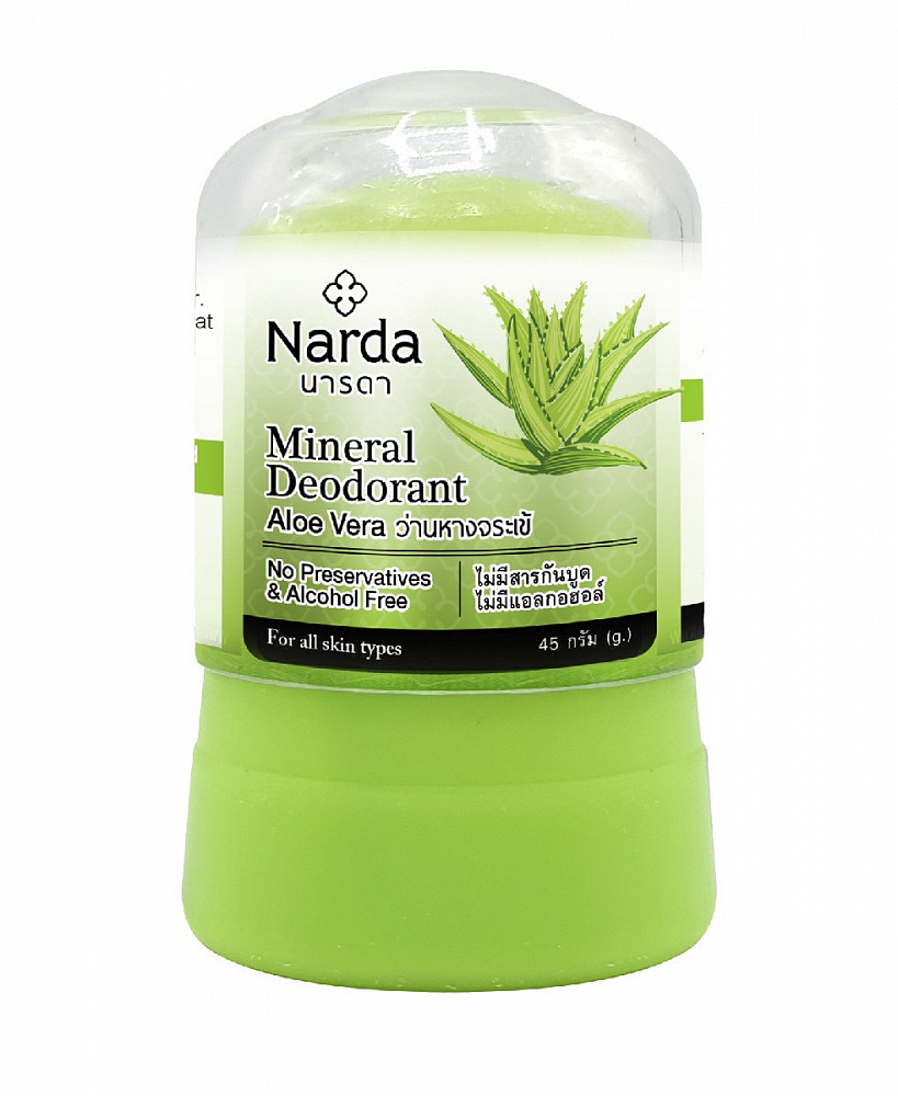 Mineral Deodorant ALOE VERA, Narda (Дезодорант кристаллический АЛОЭ ВЕРА,  Нарда), 45 г.