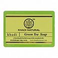 GREEN TEA SOAP Handmade Herbal Soap With Essential Oils, Khadi Natural (ЗЕЛЕНЫЙ ЧАЙ Мыло ручной работы с эфирными маслами, Кхади), 125 г.