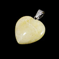 Сердечко ЦИТРИН SEW2-24 - камень счастья богатства и славы (размер 2 на 2 см.), 1 шт.