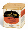 DARJEELING TEA, Golden Tips (ДАРДЖИЛИНГ 100% Индийский черный листовой чай, железная банка, Голден Типс), 100 г.