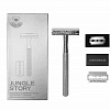 Safety Razor &amp; Refill Razor Blades, Jungle Story (ХРОМИРОВАННЫЙ бритвенный Т-образный безопасный станок и 5 лезвий), 1 шт.